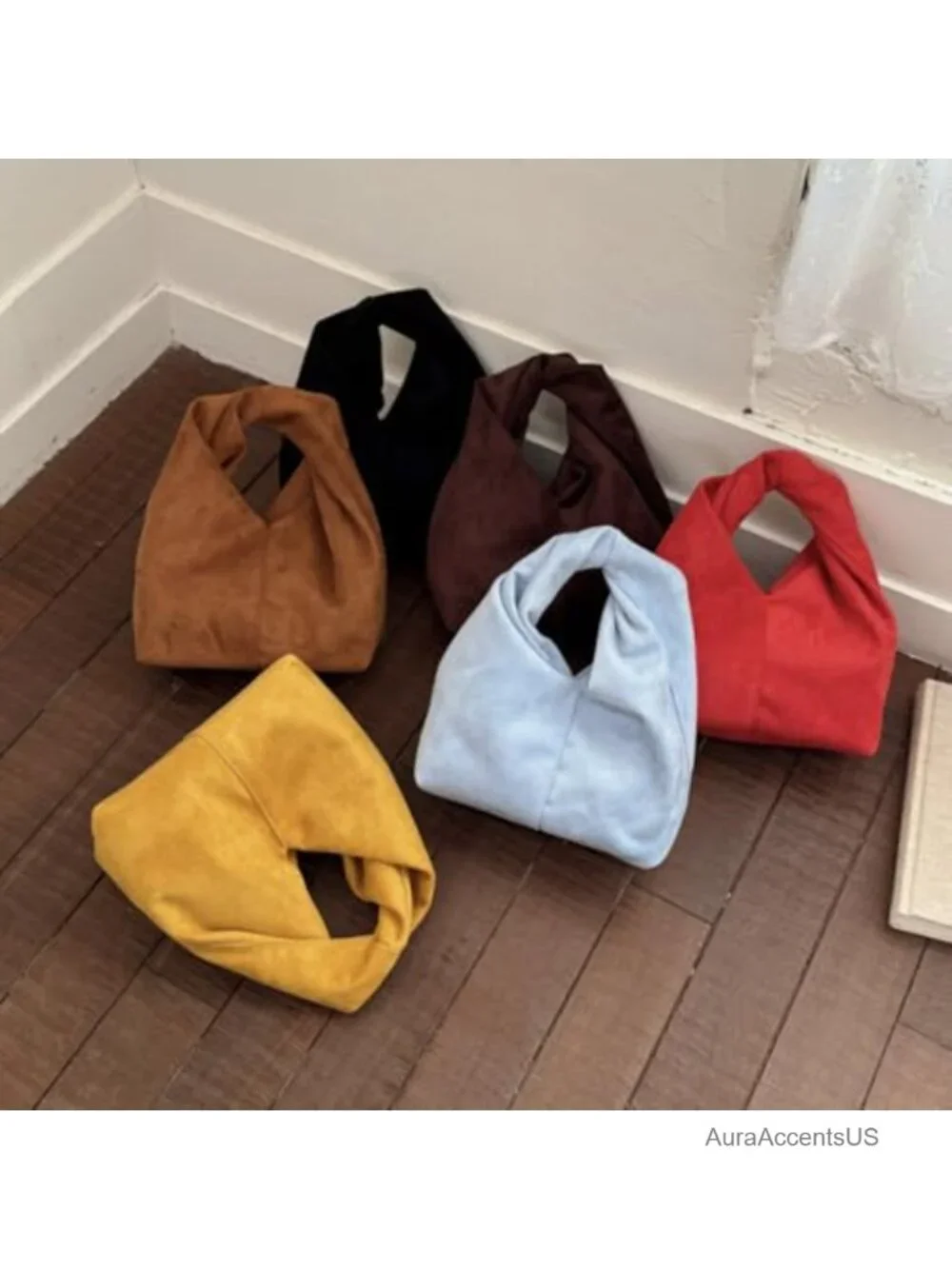 Slouchy Suede Small Tote Bag Women Clutch Crossbody Purses Shoulder Handbag